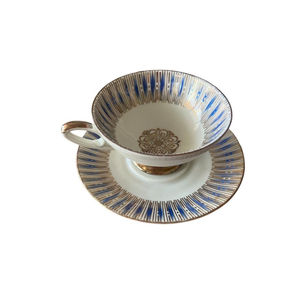 GKC BAVARIA CUP AND SAUCER PURPLE GOLD CREAM EXCELLENT CONDITION.